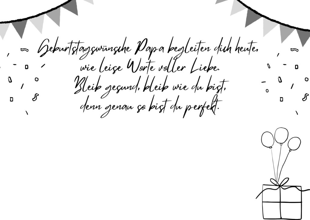 Geburtstagsgedichte für Papa