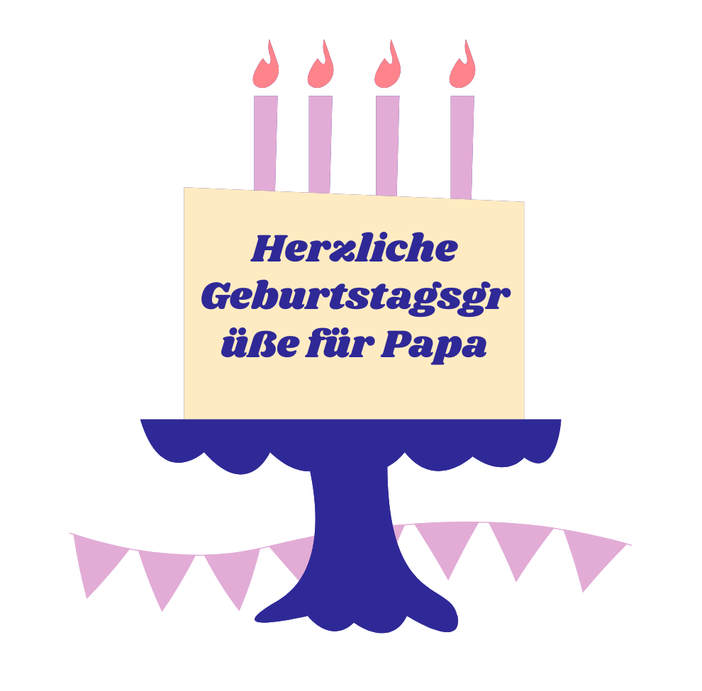 Herzliche Geburtstagsgrüße für Papa