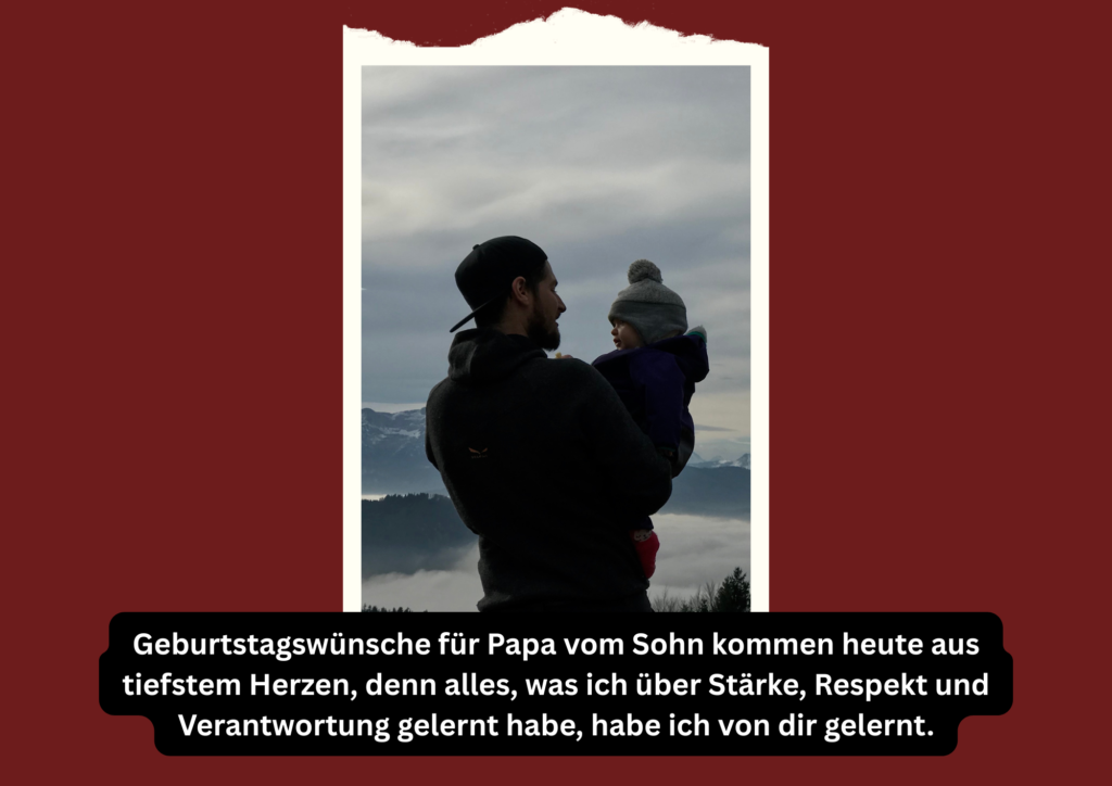 Geburtstagswünsche für Papa vom Sohn